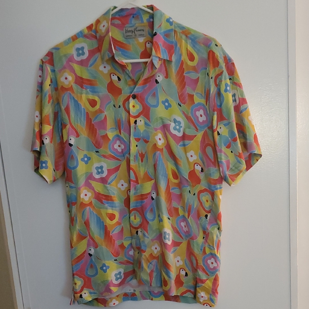 Kenny Flowers Vibrant Tropical Print Men's Shirt